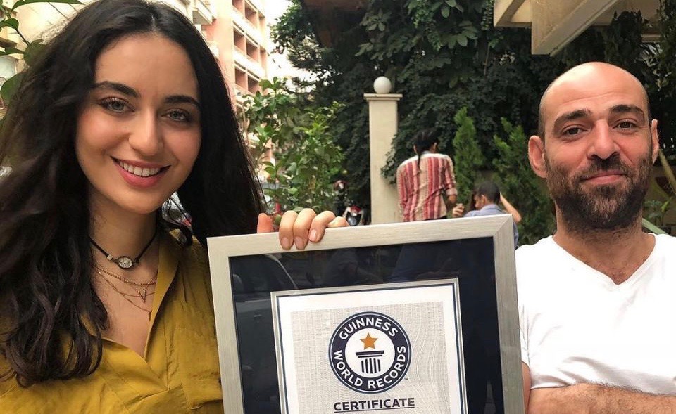 Faia Younan With Her Guinness World Record Award