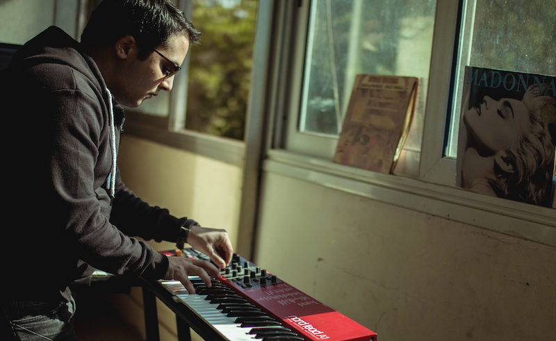 Adham Zahran Playing the keyboard.